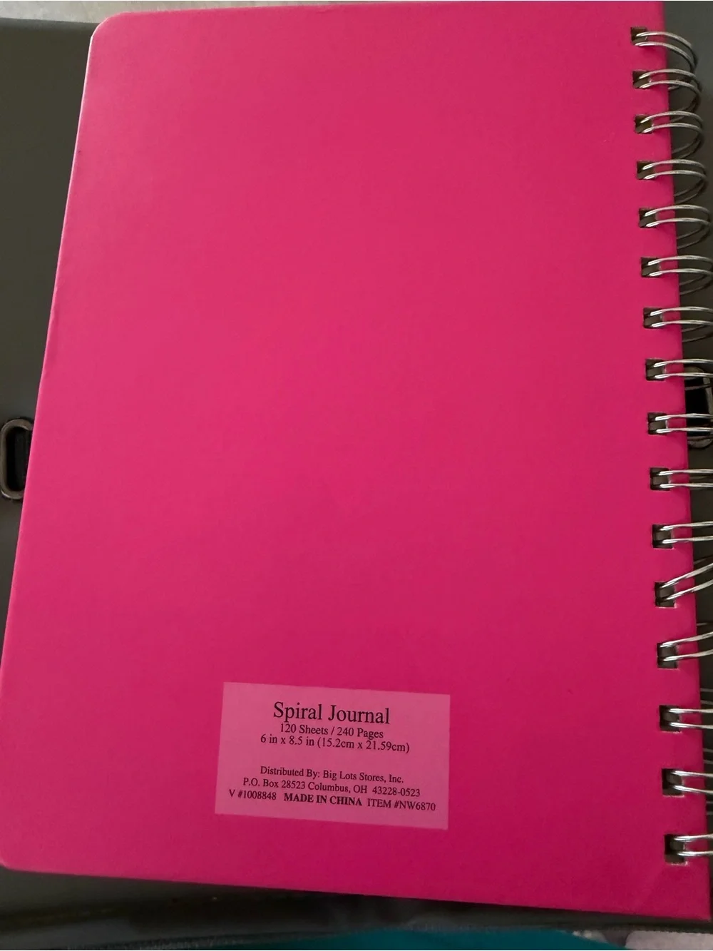 NWOT Unicorn Spiral Journal - Pink